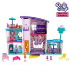 Casa Portátil Polly Pocket Gigante Casinha Surpresas Boneca Vários Ambientes Escala Polly Matel Poly