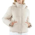 Casaco acolchoado de inverno PUFFIT feminino cortado com capuz removível