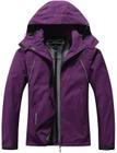 Casaco de chuva feminino MOERDENG impermeável leve roxo