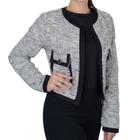 Casaco Feminino Lado Avesso Tweed Debrum Preto - L1215