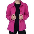 Casaco Feminino Peleteria Cordeiro Caban Slim Pink - 2032303