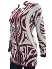 Casaco Feminino Tricot Jacquard Tribal - Katlen Tricot