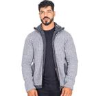 Casaco Masculino De Lã Tricot Gola Alta Com Zíper E Bolsos