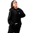 Casaco Moletom De Frio Feminino Com Capuz Modelo Canguru