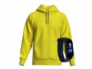 Casaco Moletom Masculino e Feminino Blusa de frio Com Capuz Canguru com relógio digital- K102