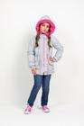 Casaco / Parka Menina Juvenil Capuz Luxo Inverno Lessa 8396