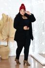 Casaco Plus Size Teddy Moda Blogueira Inverno Carneirinho