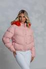 Casaco Puffer Xadrex Forrada Acolchoada feminina blusa jaqueta frio