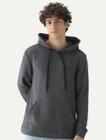 Casaco Reserva Masculino Moletinho Hoodie Capuz Grafite Mescla