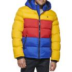 Casaco Tommy Hilfiger masculino com capuz amarelo/vermelho/azul