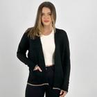 Casaco Via Tricot Cardigan com Bolso Feminino