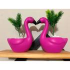 Casal de Flamingo Vaso Cachepô Decoração - RD Store