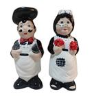 Casal De Vovo Cozinheiro Ceramica Porta Colher De Pau CHAPEU PRETO - Hp Decor