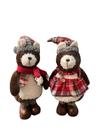 Casal Urso de Pelucia Marrom enfeite natalino Luxo Premium