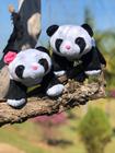 Casal Urso Panda Pelúcia C/2 Unidades Festa Novidade Decoraçã