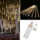 Cascata C/8 Tubos Queda Pisca Chuva Led Decoração Natal 50cm - TOP NATAL