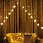 Cascata em V Estrela Natal 3 Metros 8 Funções 136 LEDs Branco Quente 220v - Wincy Natal