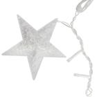 Cascata Estrela Natal 8 Funções 136 LEDs 110v Branco Quente
