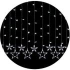Cascata Estrelas Natal 138 Leds 2,5m Tomada 8 Funções