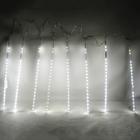 Cascata Pisca Pisca Natal Snow Fall Chuva de Neve 8 Tubos Branco 320 Leds - ABMIDIA