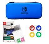 Case Bolsa Estojo Nintendo Switch + Película Vidro + 4 Grip