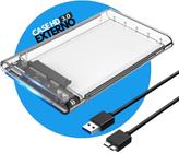 Case Externo USB 3.0 Transparente para HD 2.5" SSD SATA Exbom CGHD-35