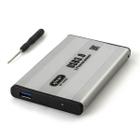 Case Hd Externo Usb 3.0 Sata 2.5 Notebook Pc Xbox Ps3 Prata