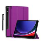 Case material sintético + caneta touch para Galaxy Tab S9 Plus