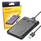 Case para HD Externo de Gaveta Gamer Led Notebook Sata Usb 3.0 Infokit ECASE-340