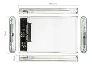 Case Para Hd Externo Transparente Notebook Sata 2.5 Usb 2.0