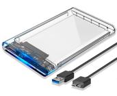 Case Para Hd Externo Transparente Notebook Sata 2.5 Usb 3.0