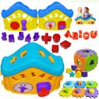 Casinha + Cubo Educativo Brinquedo Bebe Menino Menina Montar - Brinquedo Educativo