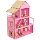 Casinha da Barbie Rosa Malibu 50 Cm Rosa Casa Da Polly - Casa rosa