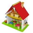 Casinha de boneca chalé com garagem - wood toys - 39