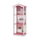 Casinha de Boneca dos Sonhos 3 Cômodos 100% em MDF Branco Rosa Ofertamo