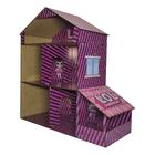 Casinha de Boneca Infantil 40x38x17 Mdf Madeira Adesivado