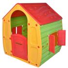 Casinha de Brinquedo para Criança Infantil de Plástico Grande Colorida e Divertida Jardim Cabana