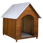 Casinha de Cachorro Telhado Galvanizado em Madeira Maciça N 3 - Cerejeira