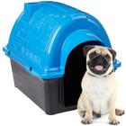 Casinha Iglu De Plástico Para Cachorros Furacão Pet Pequeno Porte Tamanho Nº 3 Azul