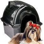 Casinha Iglu De Plástico Para Cachorros Pequenos Furacão Pet Tamanho Nº2 Preta