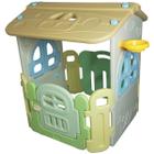 Casinha Infantil Plástico Playground Brinquedo Criança com Cesta Basquete Importway BW-054 Colorido