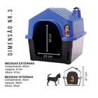 Casinha Para Cães com Chaminé DuraHouse N.03 Azul - DURAPETS