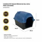 Casinha Pet Caes Gatos Raças Pequenas Iglu para Cachorro Cor: Azul - Numero: 01