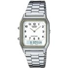 Casio unissex digi/ana vintage prata aq-230a-7bmq