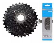 Cassete Shimano Cs-hg200 12/32d 8v + Corrente Shimano Hg40