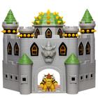 Castelo do Bowser Super Mario Deluxe c/ Figura de Bowser 2.5"" articulável e Sons Autênticos do jogo