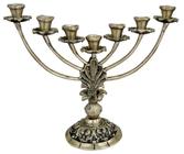 Castiçal 7 Velas Menorah 28 Cm Bronze Decoração Presentes