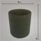 Castiçal Copo para Vela Verde Militar 8x8cm - Puri