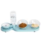 Cat Bowl Alimentador de animais de estimação Alimentador de alimentos Dispensador de alimentos Recipiente de tigelas automáticas para tigela de água de comida para gatos Suprimentos de alimentação e rega de gatos