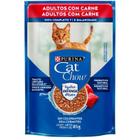 Cat Chow Sachê para Gatos Adultos Sabor Carne 85 g